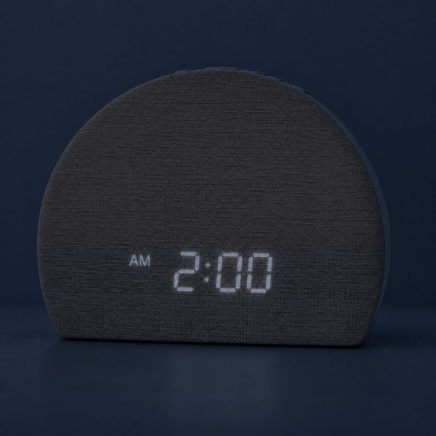The Sunrise Clock at night with the light off and the display dimmed right down
