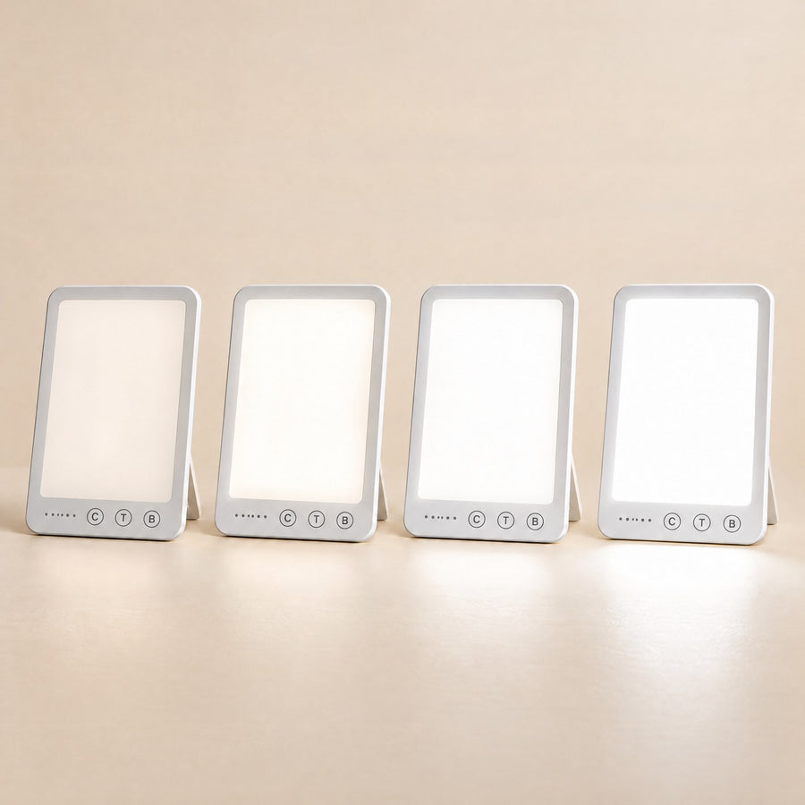 Four Daylight Lamps showing brightness from low to full